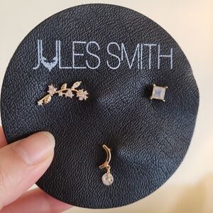 Jules Smith Gold And Stud Women's Earrings Set Of 3